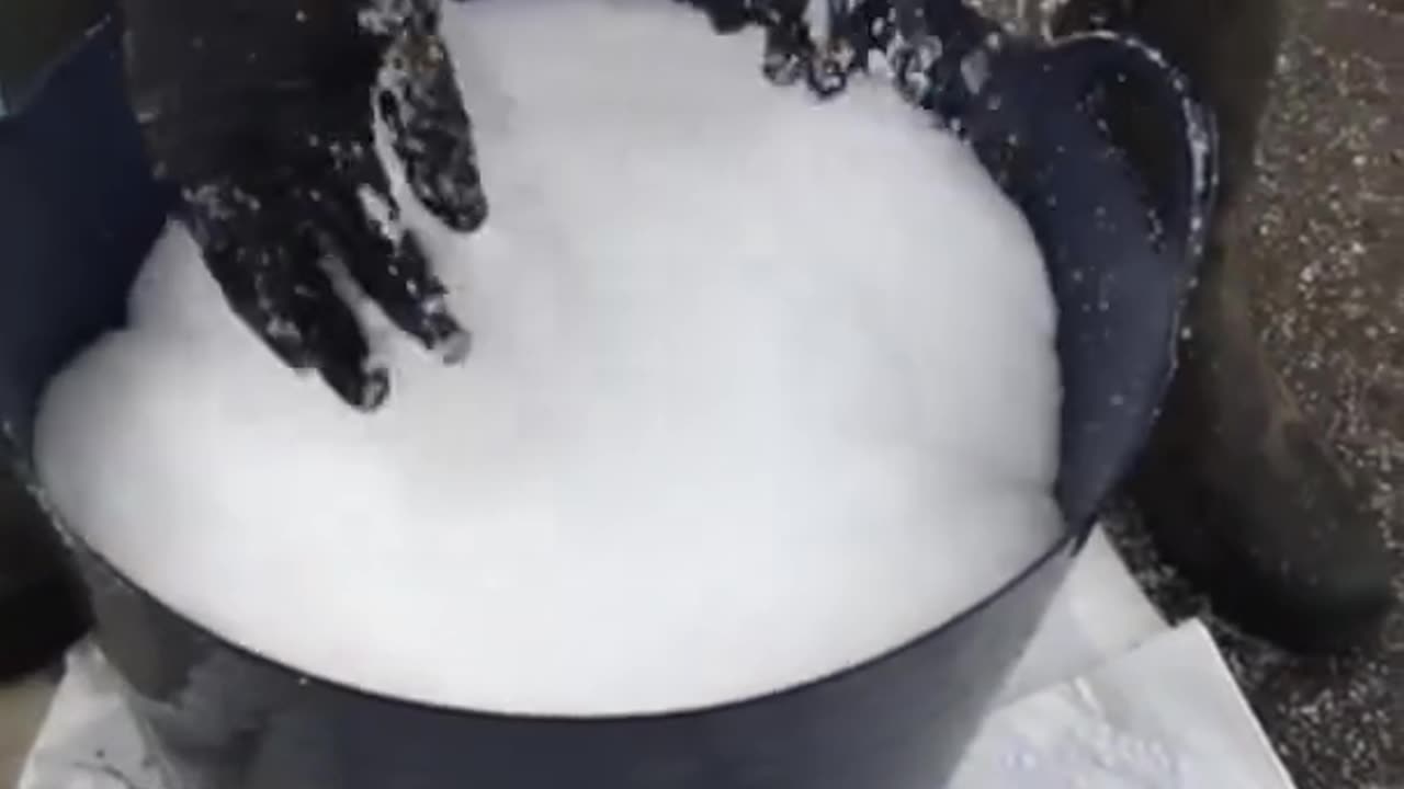 Making artificial snow in seconds is pretty amazing. 🧐