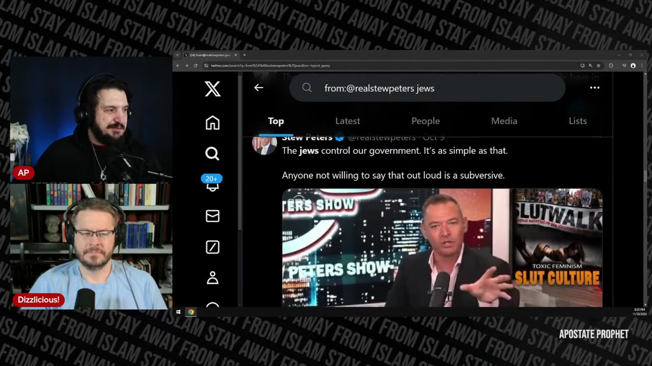 The Muslim Deen Show Partners With Nazi to Exploit Christians David Wood & AP LIVE