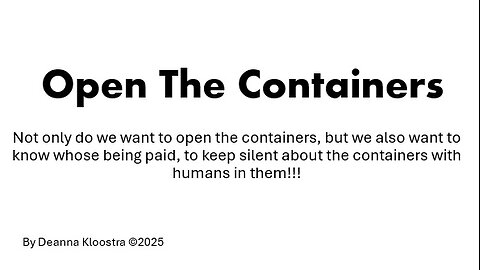 Open The Containers