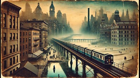 Surgery- Nationwide, New York City-1915, trains and the beach, 16mm
