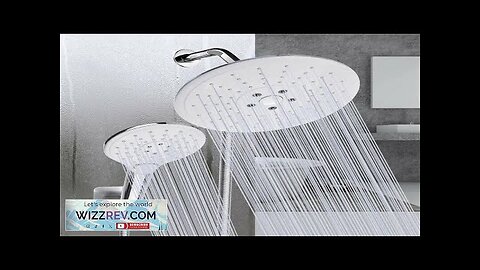 6Pcs Rainfall Shower Head Combo Setting Large Angle-adjustable Shower Set Square Round Review