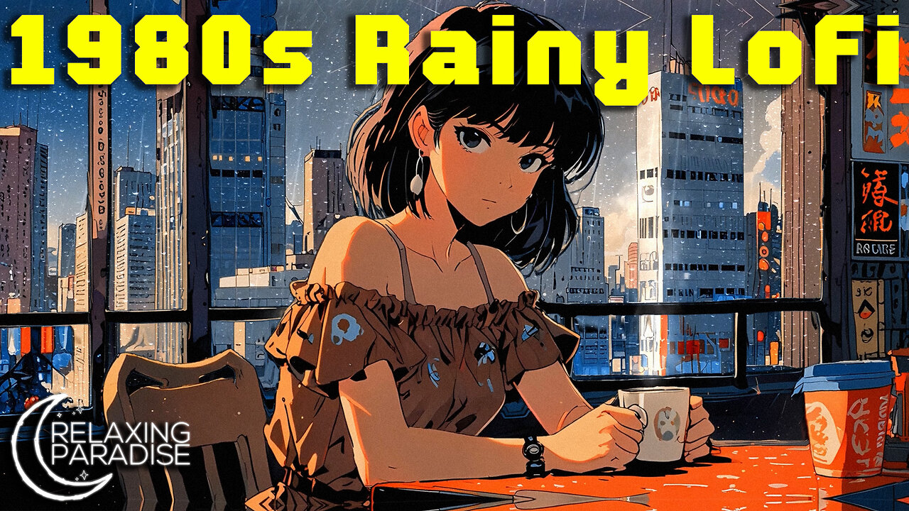 🌧️ Rainy Urban LoFi Café ☕ | 80s Jazzy, City Pop LoFi Beats for Study or Relax - LoFi Playlist