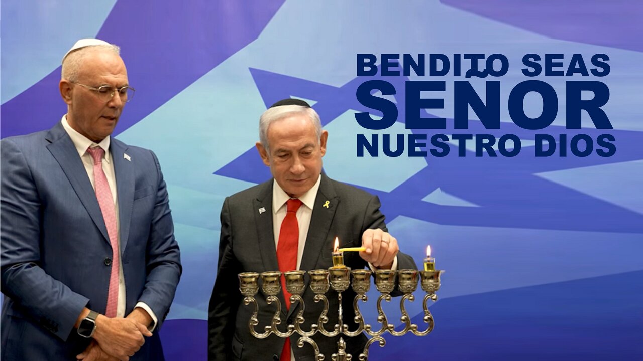 Benjamín Netanyahu enciende la primera vela de Hanukkah con empleados de su oficina