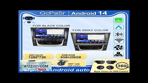 Android 14 Car Radio Wireless Carplay For Lexus GS300 S190 GS350 GS400 Review