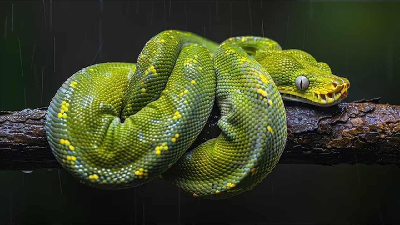 Pitón Verde de Biak: El Maestro del Camuflaje en las Alturas