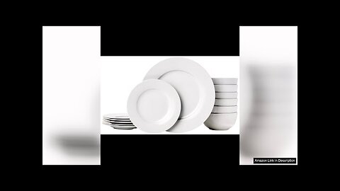 Amazon Basics 18-Piece Kitchen Dinnerware Set, Plates, Dishes, Bowls, Service for 6 Review