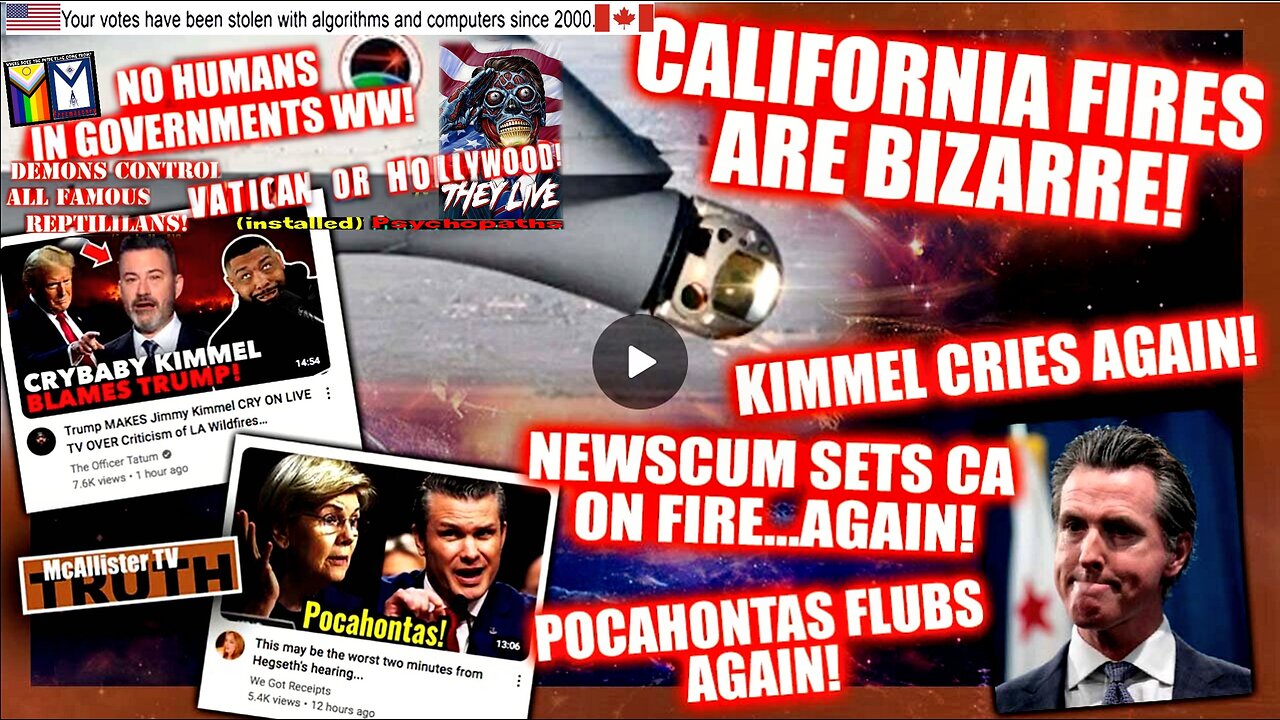 HEADLINES! KIMMEL CRIES AGAIN! NEWSCUM BURNS DOWN CA! WILL FERREL CANNIBAL CLUB!