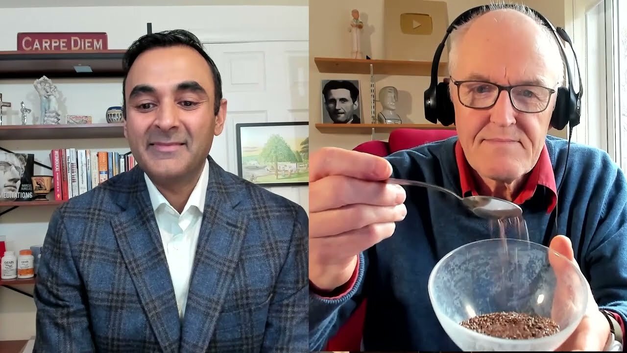 Dr John Campbell w' Dr Suneel Dhand - Natural medicine, Flax seed [for blood pressure]