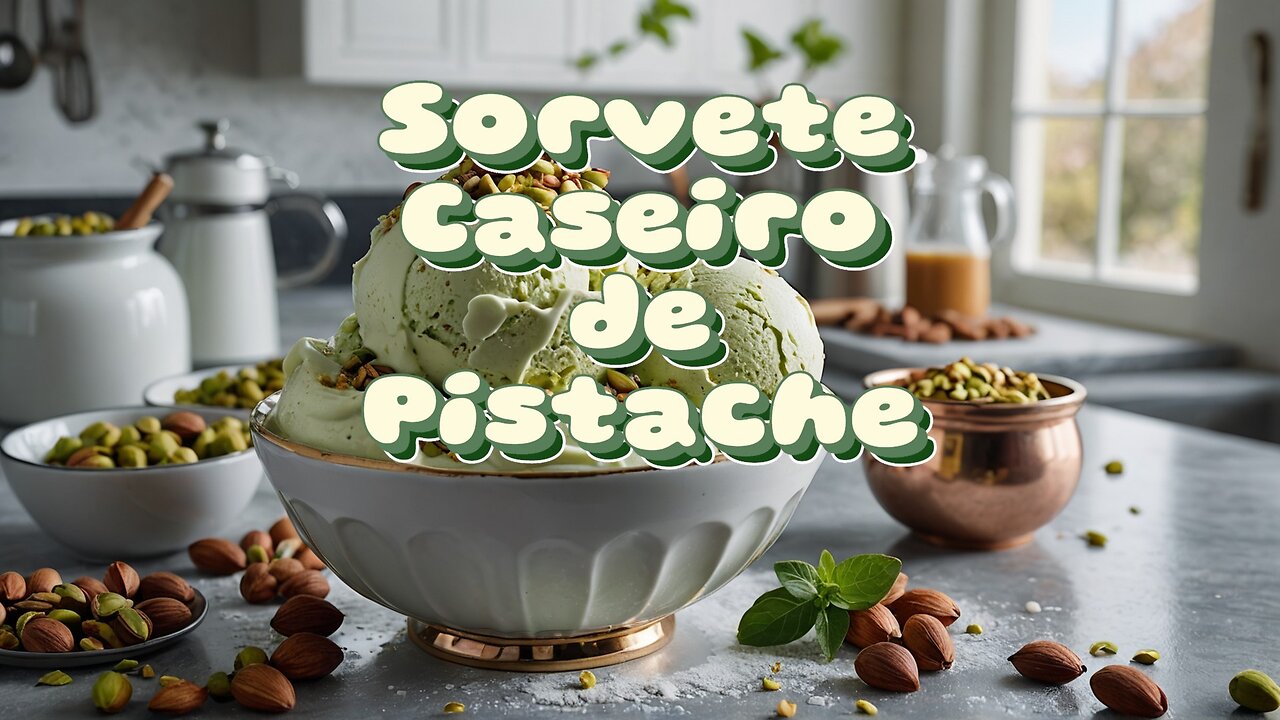 Sorvete Caseiro de Pistache!