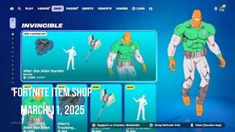 Fortnite Item Shop|March 11, 2025(*New* Allen the Alien Bundle & Kicks)