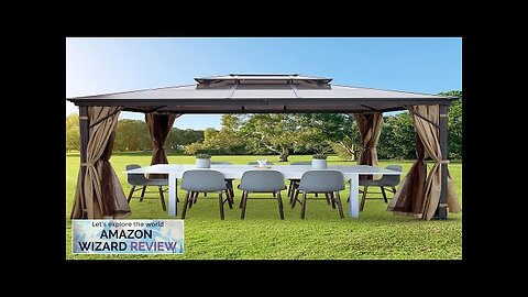 Happybuy Patio Gazebo 10’ x 12’ Outdoor Gazebo Canopy Patio Canopy w/Double Review