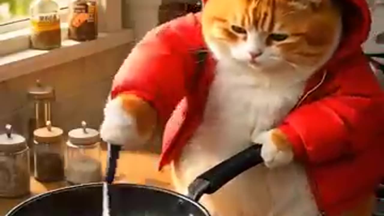 Cat cooking 🍳