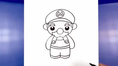 How to Draw Super Mario Step by Step Tutorial for Beginners