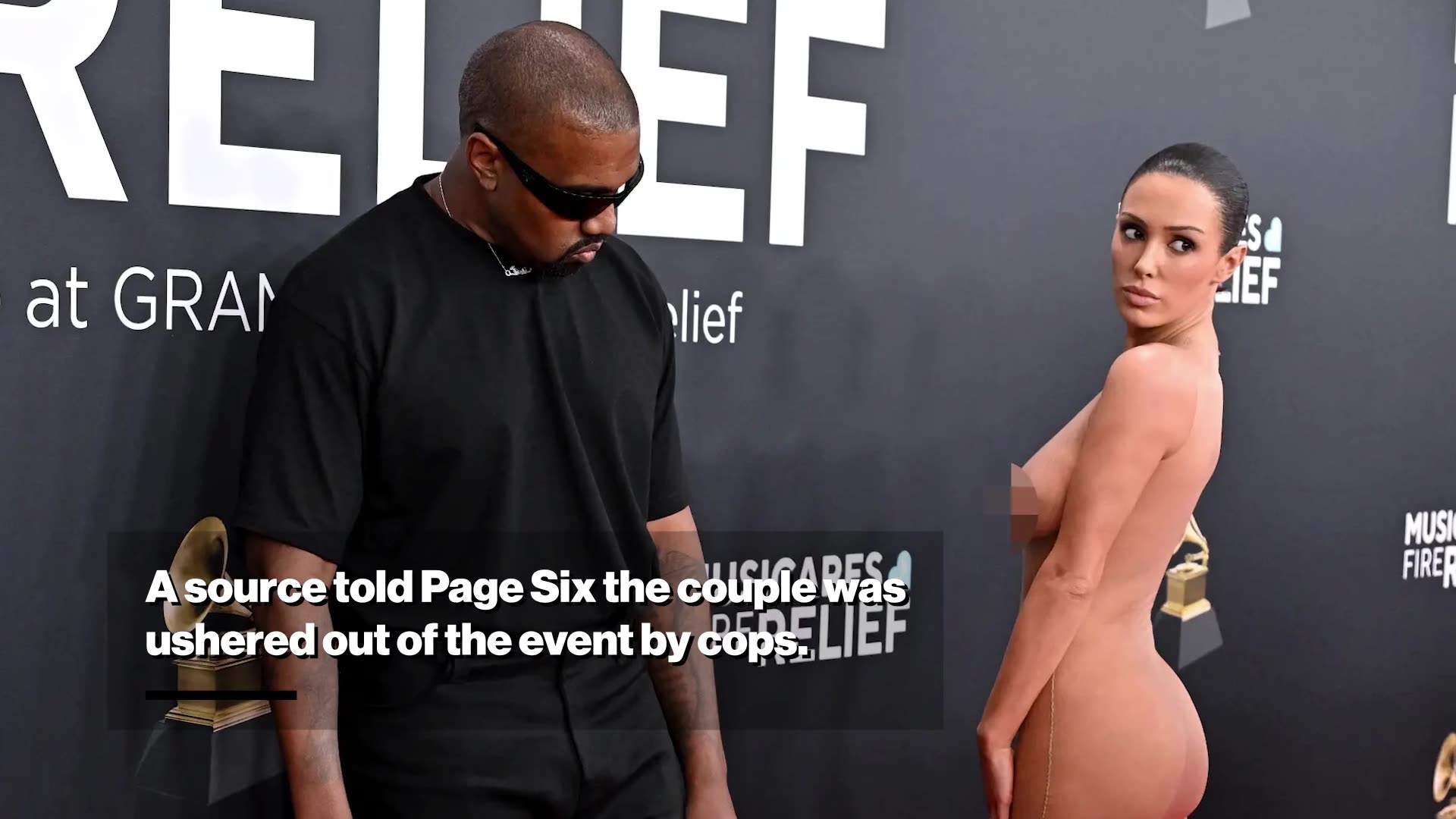 Here's what Kanye West said to wife Bianca Censori during nude Grammys 2025 red carpet appearance