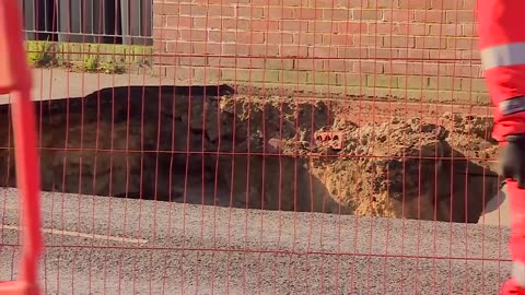 Massive sinkhole prompts evacuations in English village