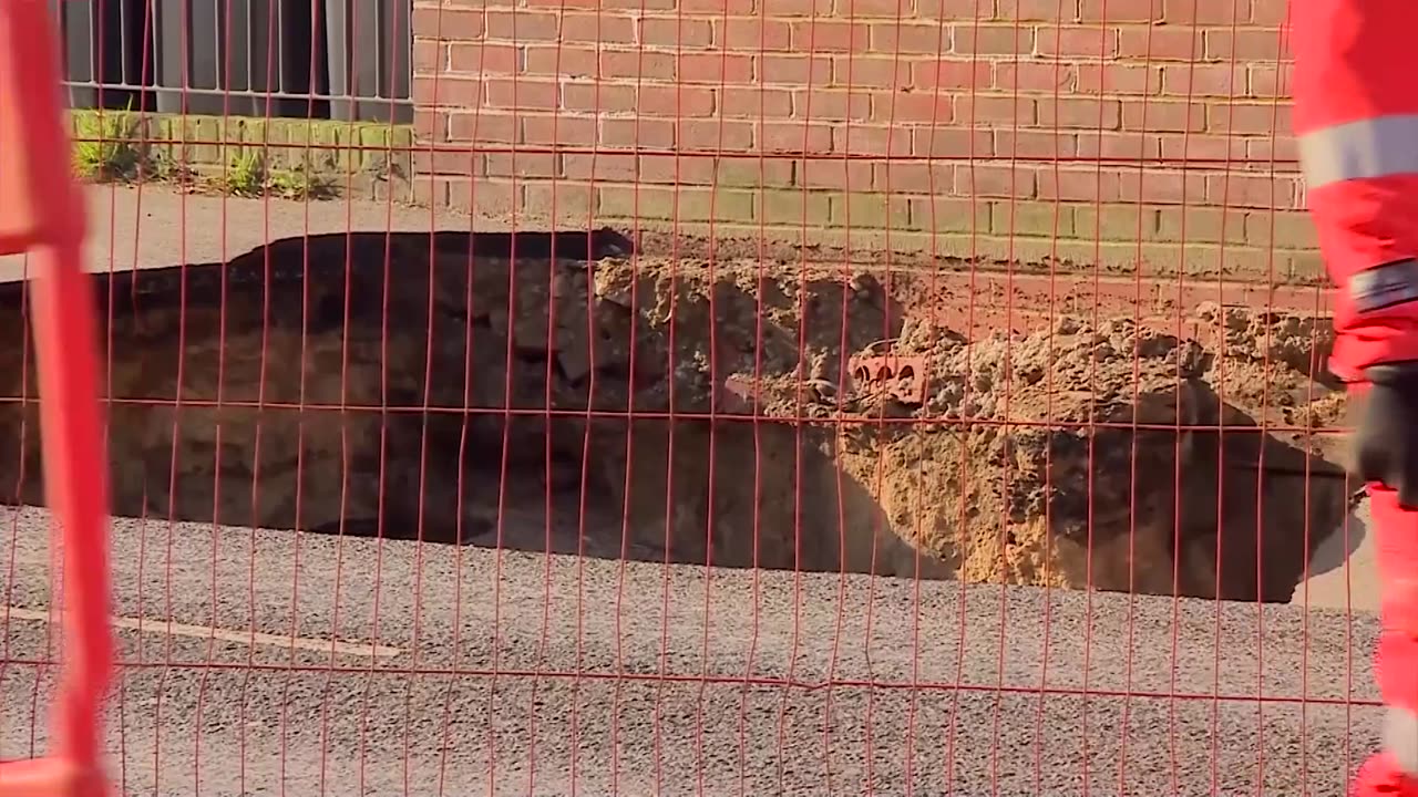 Massive sinkhole prompts evacuations in English village