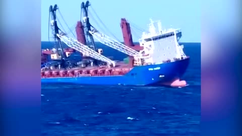 Eyewitness video claims to show sinking Russian cargo ship