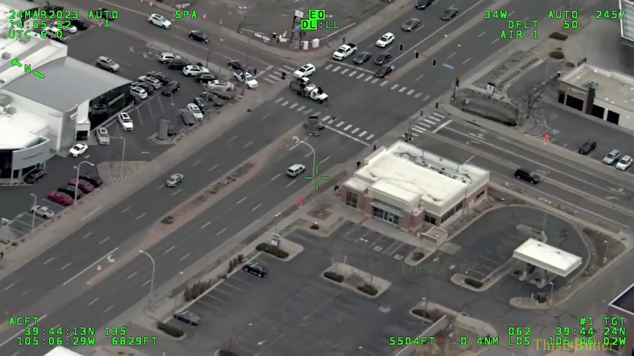 Helicopter video shows Good Samaritan catching car thief suspect after a crash in Denver