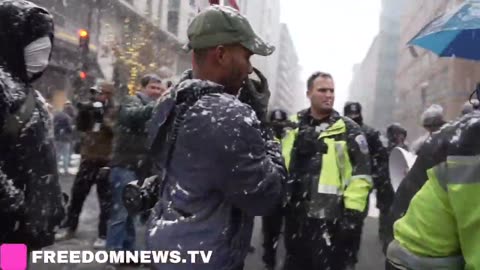 Clashes with Protesters Outside Trump's DC Rally at Capital One Arena