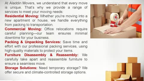 Reliable Movers in Rahway, NJ: Stress-Free Moving with Aladdin Movers