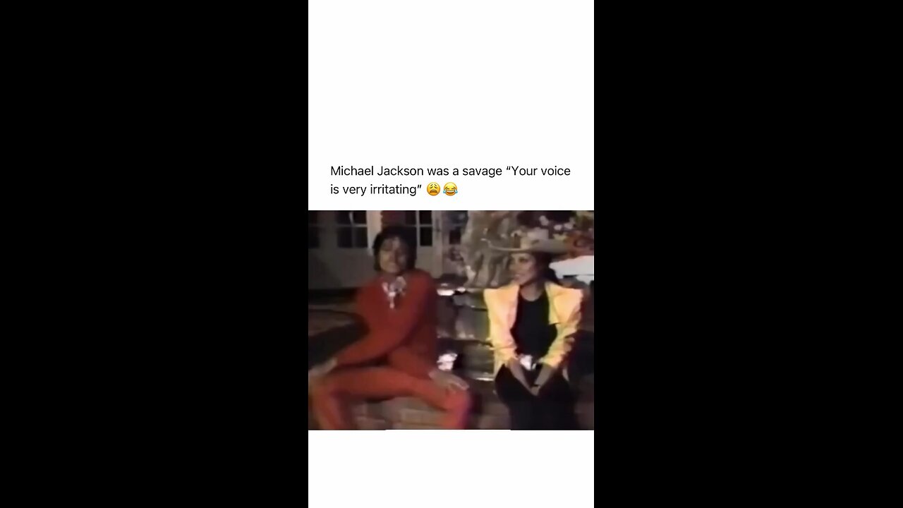 Michael Jackson was a savage "Your voice is very irritating" 😬😂