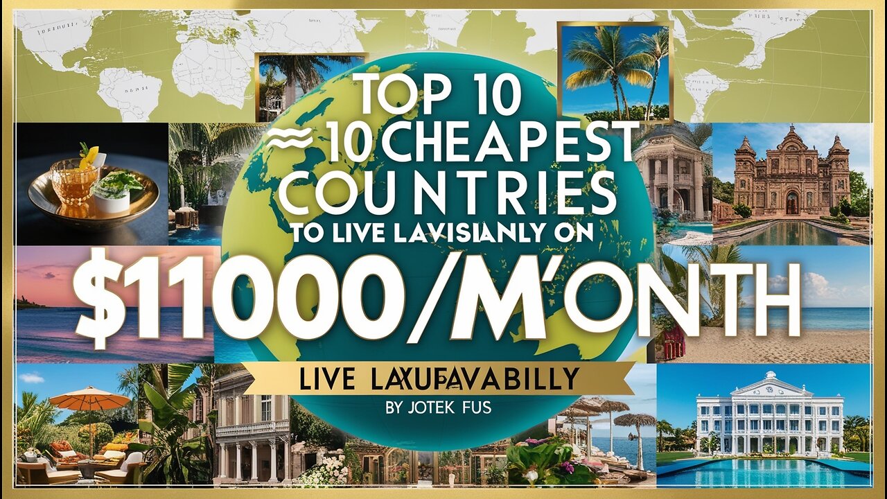 Top 10 CHEAPEST Countries To Live Lavishly On $1000/Month