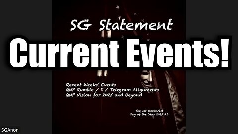 SG Anon Statement: Current Events 1/1/25