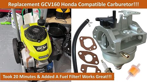 GCV160 Honda Replacement Carburetor $18 Dollars! Will It Start? #carburetor #hondaengine #diy