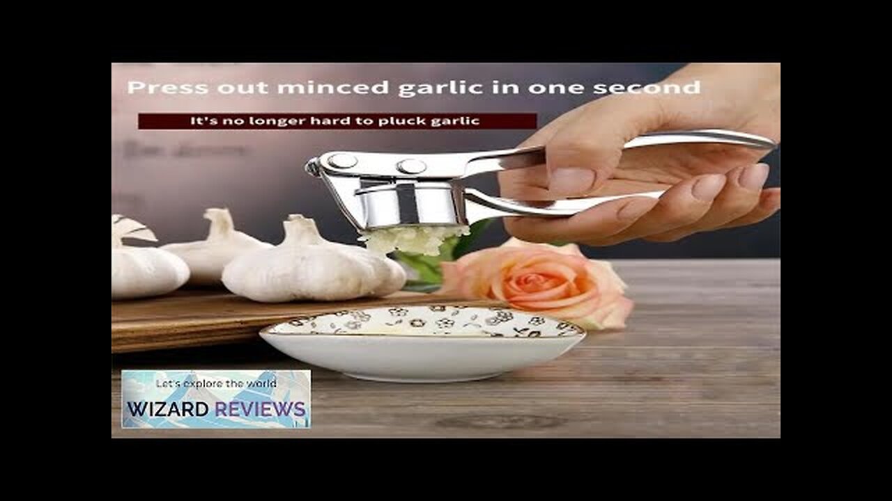 1pc Silvery Stainless Steel Garlic Masher Kitchen Vegetable Cooking Extruder Manual Ginger Review