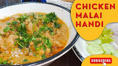 Chicken Malai Handi || Chicken Malai Boti food by Dish Delight #food #cooking #chickenrecipe