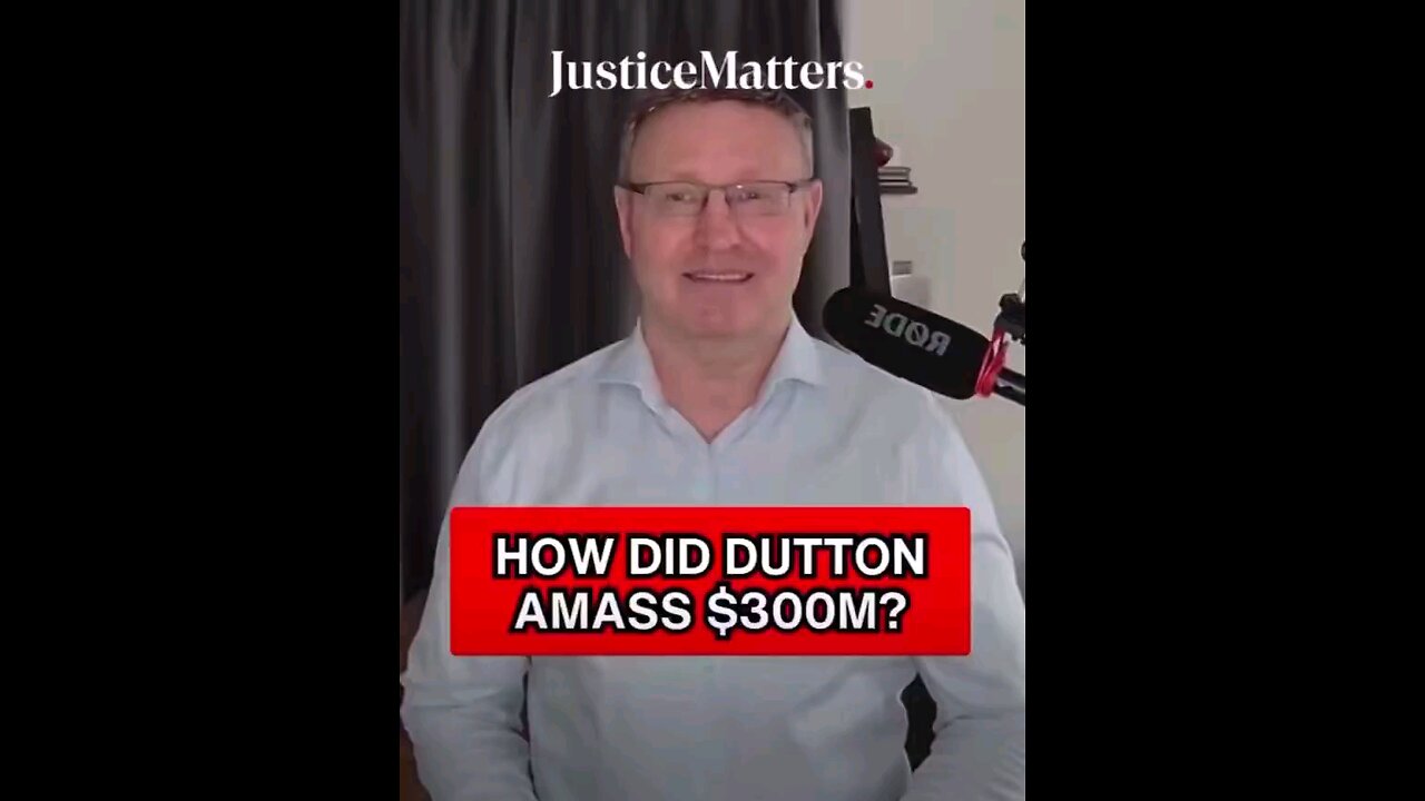 Questions Over How Australian Opposition Leader P Dutton -Amassed 380 Million Dollars