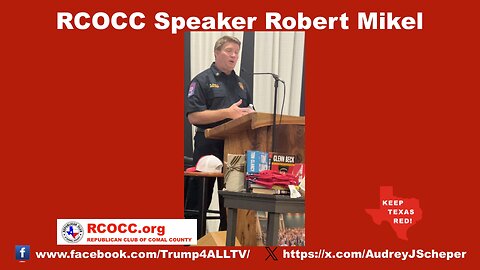 RCOCC Speaker Fire Chief Robert Mikel