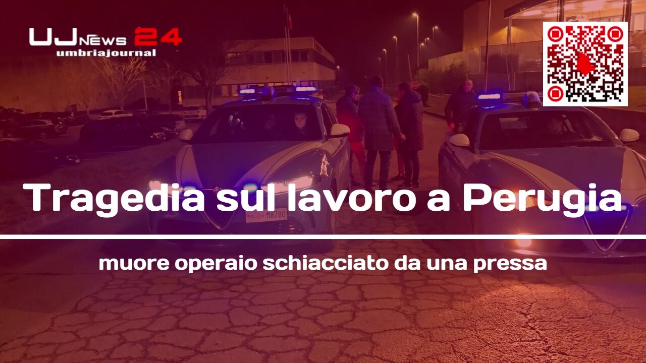 Tragedia sul lavoro a Perugia, muore operaio schiacciato da una pressa