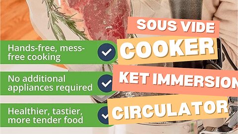 SOUSVIDE ART Sous Vide Cooker Kit - 1000W Immersion Circulator - 15 Vacuum Bags, Pump,