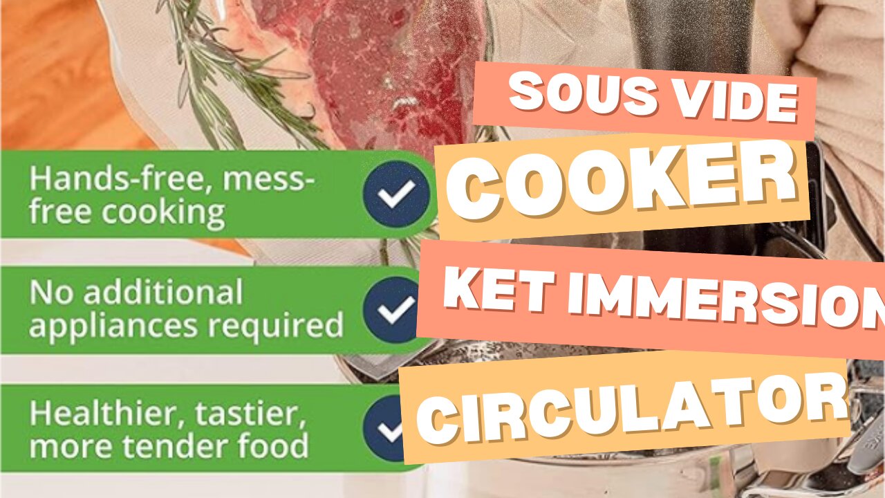 SOUSVIDE ART Sous Vide Cooker Kit - 1000W Immersion Circulator - 15 Vacuum Bags, Pump,