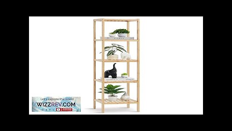 Corner Standing Bookshelf 5-Tier Bamboo Ladder Narrow Shelf Plant Stand Review