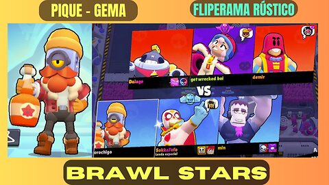 Pique Gema Fliperama Rústico, com o Personagem Barley #Part 01, Brawl Stars Gameplay