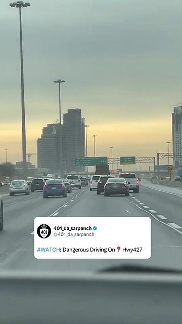 Dangerous Driving On Highway 427 Toronto