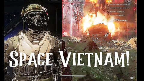 Space Vietnam-Me Playing Paint It Black Helldivers 2