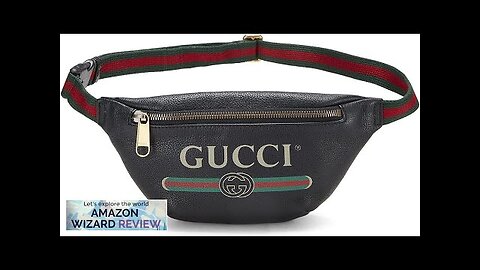 Gucci Pre-Loved Black Leather Logo Web Belt Bag Small BlackGucci belt bag rendered in Review