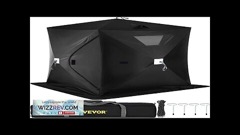 VEVOR 2-3 Person Ice Fishing Shelter Pop-Up Portable Insulated Ice Fishing Tent Review