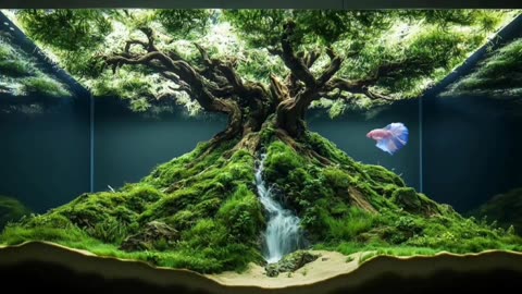 River Sand Mini Waterfall Aquarium