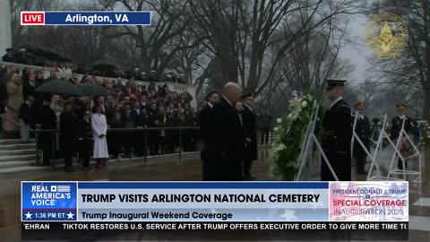 PRESIDENT TRUMP AND VP JD VANCE LAY WREATHS