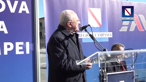 De Luca - Riapertura al pubblico di Piazza Bartolo Longo a Pompei (10.02.25)