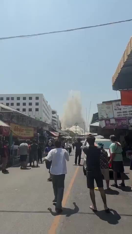 How awful. Earthquake causes building collapse in Myanmar