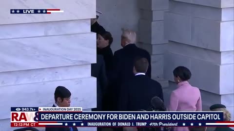 WATCH_ Trump watches Bidens depart Capitol after inauguration