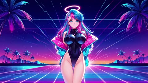 Synthwave Waifu 11