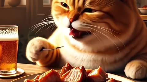 Catlovers catcooking aivideo aigenrator ,aiart ,catlover fyp funnycat funnyvideo viralvideo