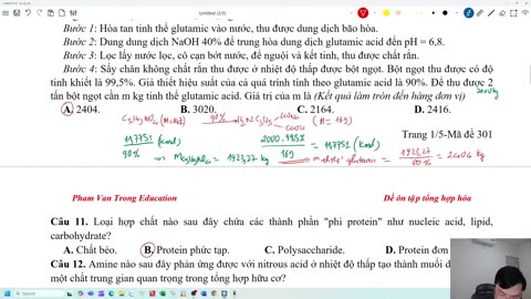 "VIDEO CHỮA ĐỀ THI THỬ SỞ VĨNH PHÚC MÃ 301 "