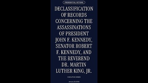 Declassification of records concerning JFK-RFK and Martin Luther King